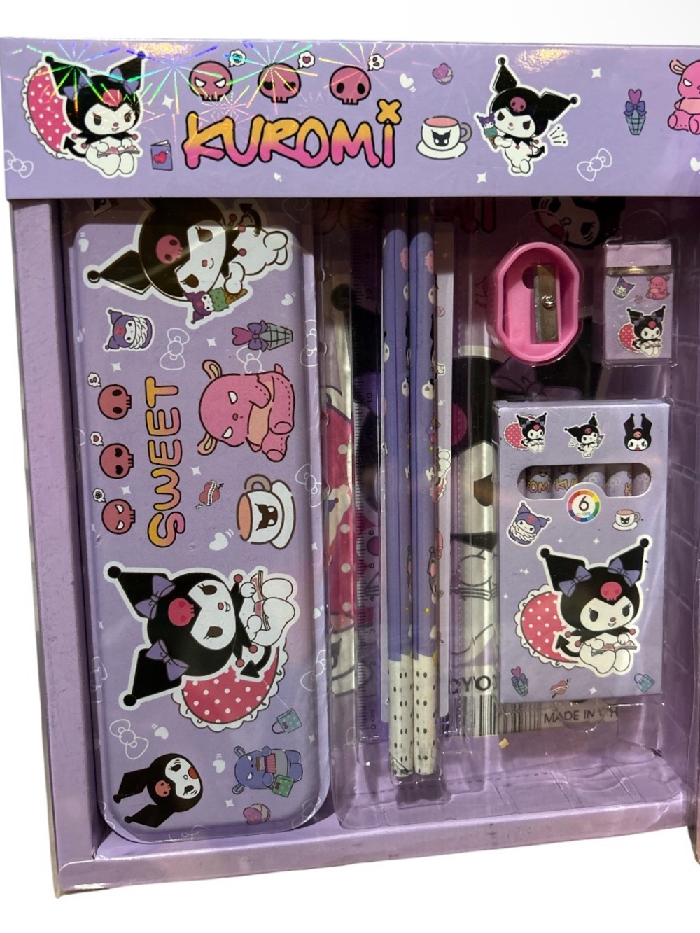 MY MELODY & KUROMI PENCIL/CRAYON SET-NEW - Picture 2 of 3